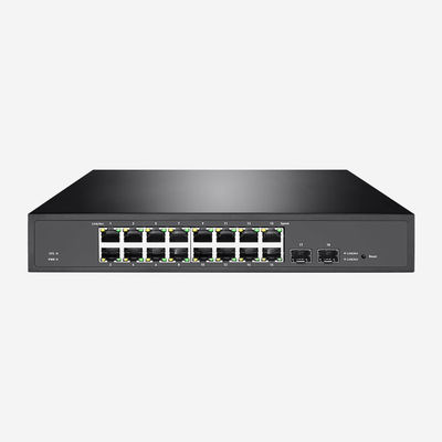 Full Gigabit 2 Port SFP Fiber Switch With 16 RJ45 Ports IEEE802.3 Standard