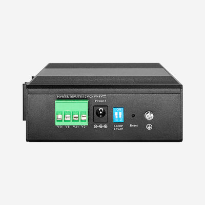 Fanless Cooling Industrial Smart Switch Aluminum Alloy Housing With 5GE RJ45 1GE SFP