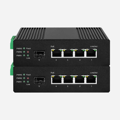 Gigabit High Speed Industrial POE Switch 10Gbps Switching Capacity With 4 PoE Ports