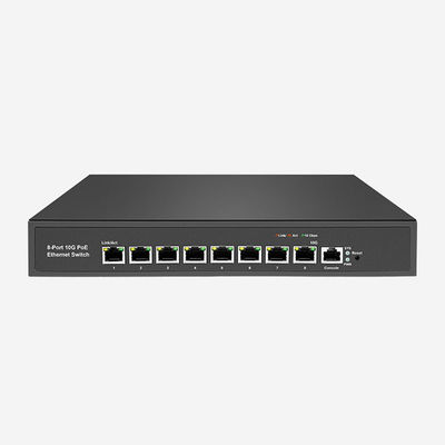 8 porte RJ45 PoE 10GB Layer 3 Switch Redundancy QoS e supporto PoE inclusi