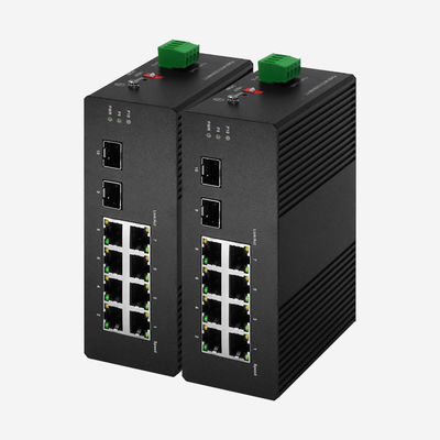 Porti PoE 8 Gigabit RJ45 e 2 SFP DC Power Supply e -40°C~85°C Industrial Smart Switch per applicazioni