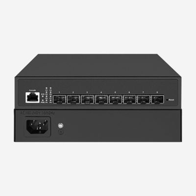 8 SFP + 10GB Ethernet Switch con montaggio rack e 160Gbps di capacità di commutazione per prestazioni ed efficienza