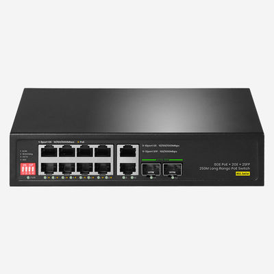 Switch stupido non gestito con 10 Gigabit RJ45 e 2G SFP per soluzioni di rete fluide