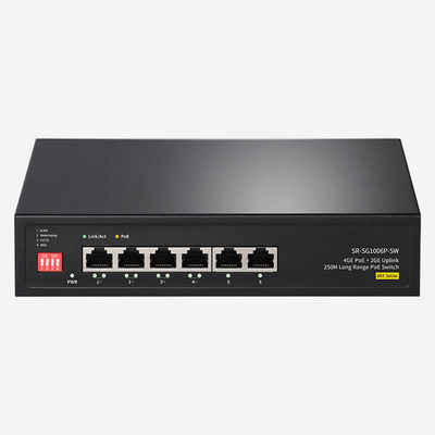 Capacità di commutazione 12 Gbps Gigabit Unmanaged Ethernet Switch Featuring 6 RJ45 Port Type