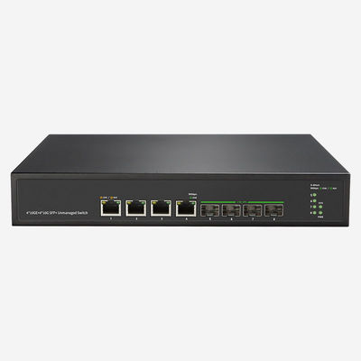 4 10Gbps RJ45 Unmanaged Ethernet Switch Networking Solution con prestazioni di velocità e tasso di inoltro 238,10 Mpps