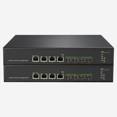 Potente 4 RJ45 10G Ethernet Switch con supporto Jumbo Frame e capacità di commutazione di 160Gbps